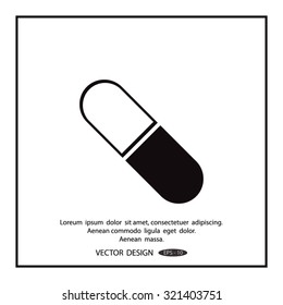 Stock Vector Illustration: capsule vector icon