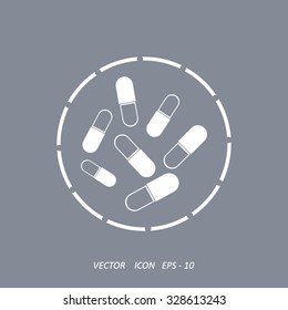 Stock Vector Illustration: capsule vector icon