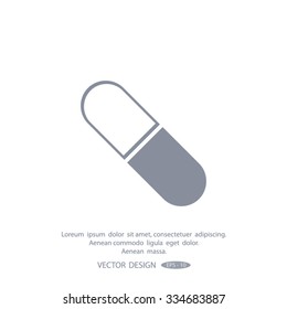 Stock Vector Illustration: capsule vector icon