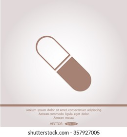 Stock Vector Illustration: capsule vector icon
