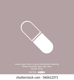 Stock Vector Illustration: capsule vector icon