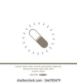 Stock Vector Illustration: capsule vector icon