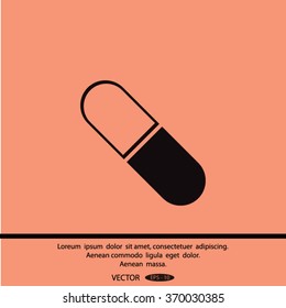 Stock Vector Illustration: capsule vector icon