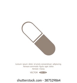 Stock Vector Illustration: capsule vector icon