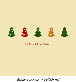 Stock vector illustration of christmas trees collection