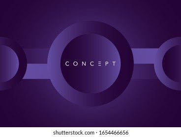 stock vector illustration of circle purple concept background. gradient and lines. luxury abstract vector background.