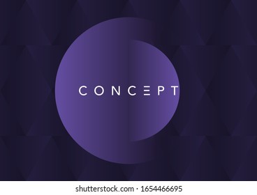 stock vector illustration of circle purple concept background. gradient and lines. luxury abstract vector background.