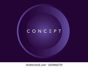 stock vector illustration of circle purple concept background. gradient and lines. luxury abstract vector background.