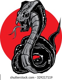 Stock Vector Illustration: Cobra Snake