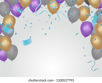 Stock vector illustration  confetti isolated on a background.