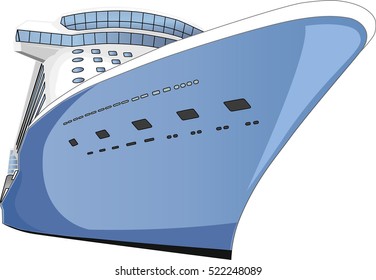 Stock Vector illustration of cruise ship isolated