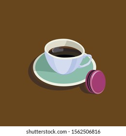 stock vector illustration
, a cup of coffee