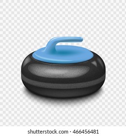 Stock vector illustration curling stone Isolated on a transparent background. Sport game. EPS 10