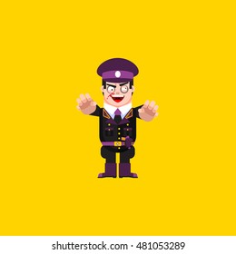 Stock vector illustration a dead fascist, zombie soldiers, character for halloween in a flat style