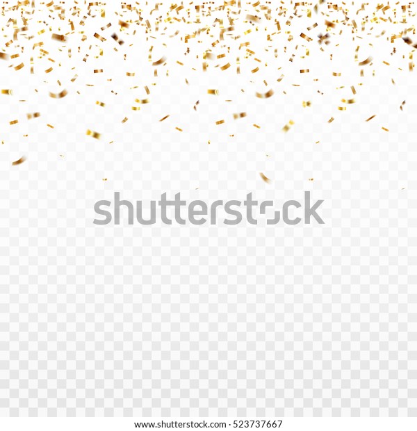 Stock Vector Illustration Defocused Gold Confetti Stock Vector Royalty Free