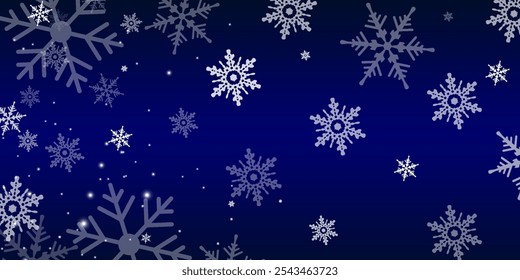 Stock vector illustration falling snow. Snowflakes, snowfall. Transparent background. Fall of snow.	