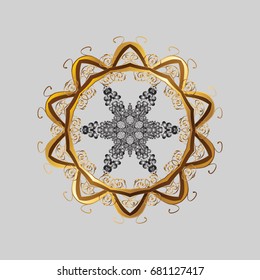 Stock vector illustration falling snow. Snowflakes, snowfall in colors on a black background. Design.