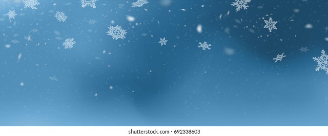 Stock vector illustration falling snow. Snowflakes, snowfall. Transparent background. Fall of snow. EPS 10