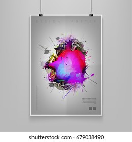 Stock vector illustration fluid shapes poster covers with modern hipster and memphis background colors. Templates for placards, banners, flyers, presentations and reports. Minimal design. EPS 10