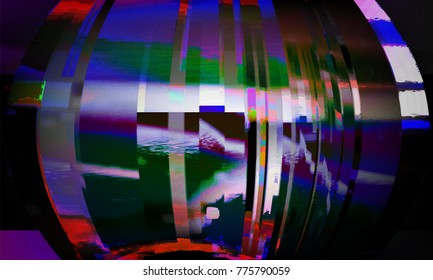 Stock vector illustration. Glitch style computer screen error templates. Digital pixel noise abstract design. Futuristic design background. Television signal fail. Data decay. Technical problem. EPS10