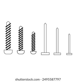 Stock vector illustration isolated icons building tools repair, construction buildings, drill, hammer, screwdriver, saw, file, putty knife, ruler, helmet, roller, brush, tool box, kit flat styleEps 10