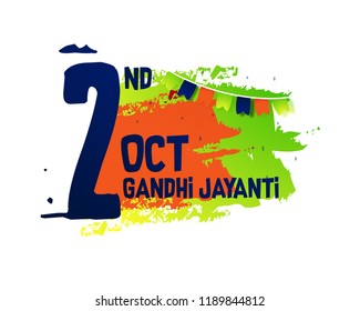 stock vector illustration of Mohandas Karamchand Gandhi or mahatma gandhi, great Indian freedom fighter who promoted non violence. Happy Gandhi Jayanti. 