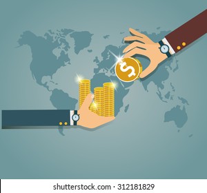 Stock Vector Illustration:
Vector illustration. Money and money making. shopping. Business.