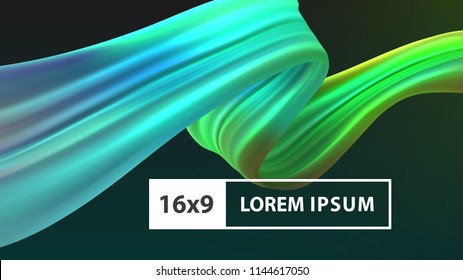 Stock vector illustration multicolored realistic oil, acrylic paint. Acid colors. Brush stroke isolated on gray background. Template for placard, banner, flyer, presentation, sticker. EPS10