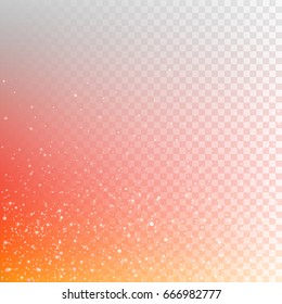 Stock vector illustration numerous fiery sparks, sparkles, lights Isolated on a transparent checkered background. EPS 10