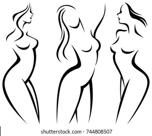 Stock vector illustration on a white background stylized silhouette