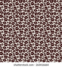 Stock Vector Illustration pattern closeup roast grain wallpaper mocha, decoration cafe