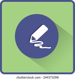 Stock Vector Illustration:  pencil icon. Flat vector illustration