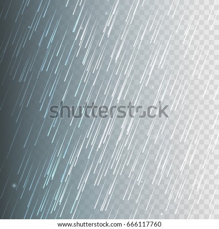 Stock vector illustration rain, rainfall Isolated on a transparent background. Rainstorm, heavy rain, rainfall, drizzle, rainy, rainforest, monsoon, water drops. EPS 10