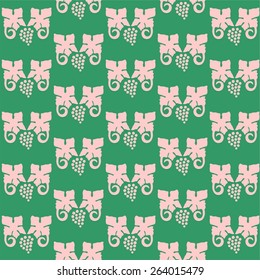 Stock Vector Illustration:
Seamless pattern blooming grapes.