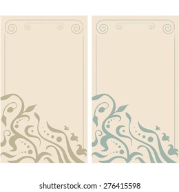 Stock Vector Illustration:
Set of antique greeting cards, invitation with victorian ornaments, beautiful, luxury postcards