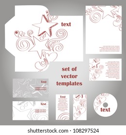Stock Vector Illustration: set of vector templates for business artworks