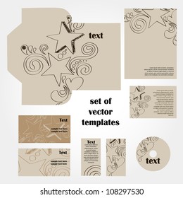 Stock Vector Illustration: set of vector templates for business artworks
