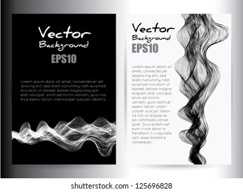 Stock Vector Illustration: vector smoke effect hand drown