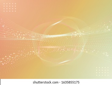 stock vector illustration of smoth halftone color technology futuristic circuit digital. 3d abstract sci-fi concept with gradient dots and lines, artificial intelligence. abstract vector background.
