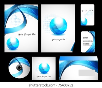 Stock Vector Illustration: Vector stationery set eps10 for your design