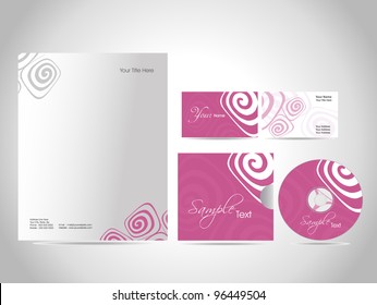 Stock Vector Illustration, style identity kit for your business.
