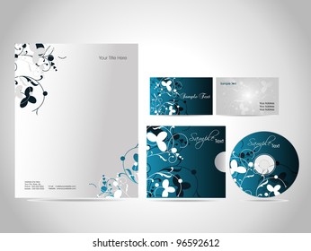 Stock Vector Illustration, style identity kit for your business.