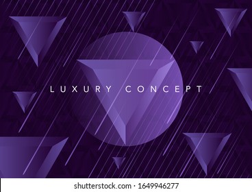 stock vector illustration of triangle modern purple concept with comet background. gradient and lines. abstract vector background.