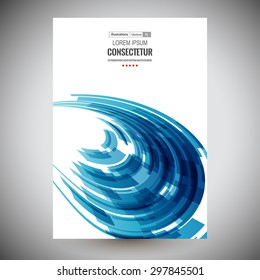 Stock Vector Illustration:
Vector web and mobile interface template. Corporate website design. Abstract vector brochure, Web sites, page. Blue abstract element
