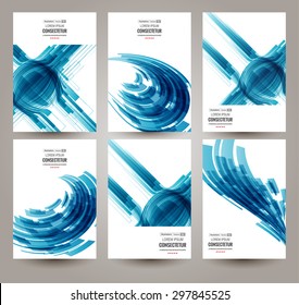 Stock Vector Illustration:
Vector web and mobile interface template. Corporate website design. Abstract vector brochure, Web sites, page. Blue abstract element