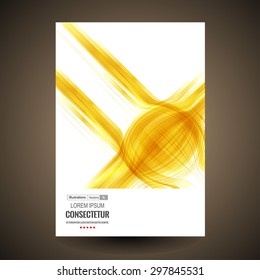 Stock Vector Illustration:
Vector web and mobile interface template. Corporate website design. Abstract vector brochure, Web sites, page.Gold abstract element