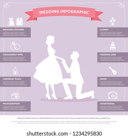 Stock Vector Illustration of wedding infographic