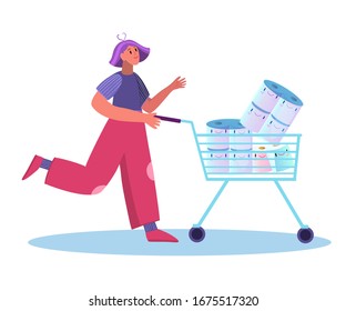 ショッピングカートを押し 顔にマスクを付けた店のイラスト のイラスト素材 Shutterstock