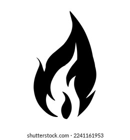 stock vector image of black fire 