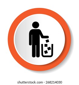 Stock vector image - No littering vector sign